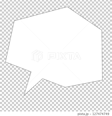 シンプルな吹き出しモノクロアイコン 127474749