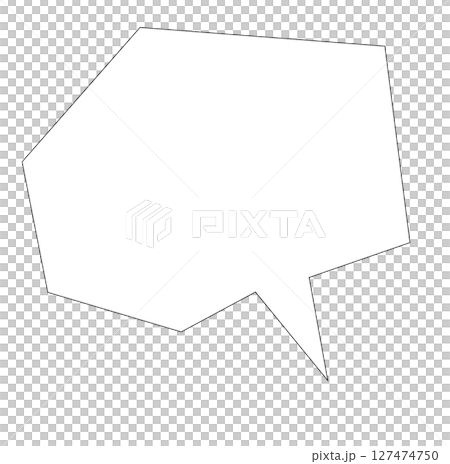 シンプルな吹き出しモノクロアイコン 127474750