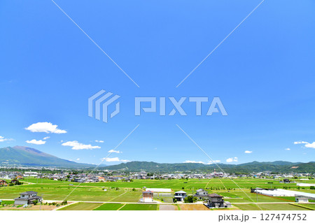 佐久平駅周辺、浅間山～平尾山方面を望む(長野県佐久市)【2025.6】 127474752