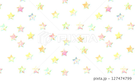 カラフルな星　パターン 127474799