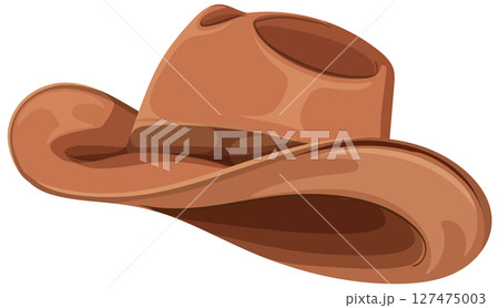 Stylized Cowboy Hat Vector Illustration 127475003