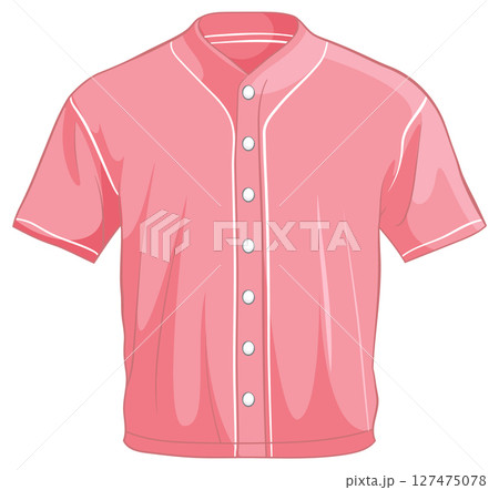 Pink Baseball Jersey Vector Illustration 127475078