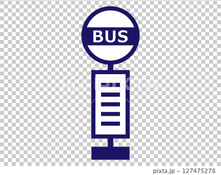 バス停のマーク(バス停留所のアイコン) バス停のマーク(バス停留所のアイコン) 127475278