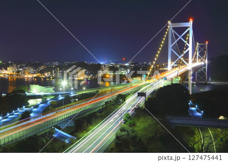 夜の関門橋 127475441