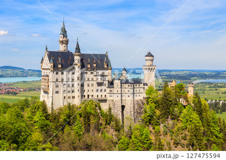 Neuschwanstein Castle in the Bavarian Alps, Germany Neuschwanstein Castle in the Bavarian Alps, Germany 127475594