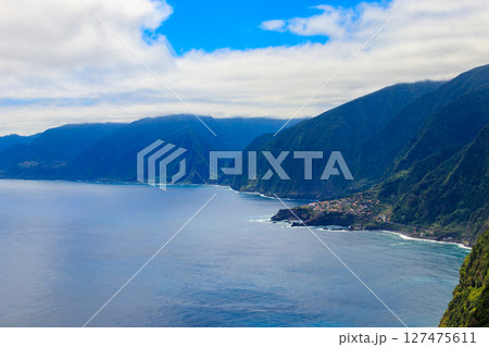 View from Miradouro da Eira da Achada in Ribeira da Janela in Madeira, Portugal View from Miradouro da Eira da Achada in Ribeira da Janela in Madeira, Portugal 127475611