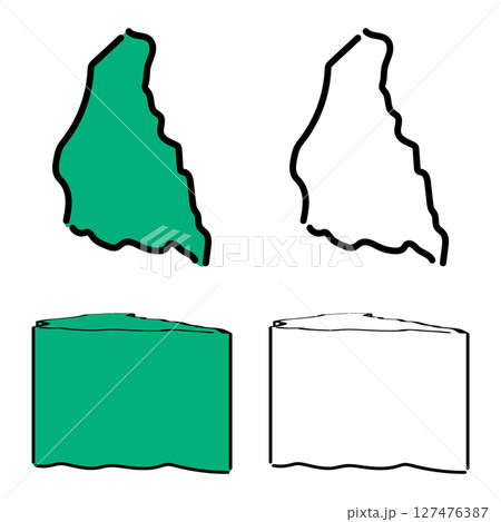 手書き_アゼルバイジャン_オルドゥバド_ベクター素材_セット_01 127476387