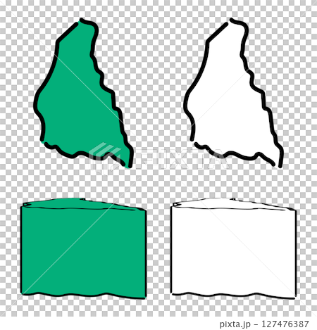 手書き_アゼルバイジャン_オルドゥバド_ベクター素材_セット_01 127476387