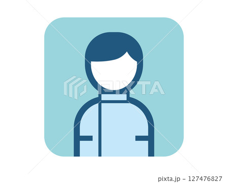 看護師ナースのシンプルな四角いカラフルカラーイラストアイコン 127476827