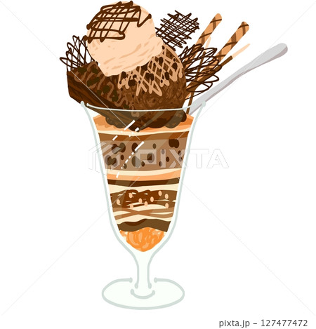 ゴージャスなチョコレートパフェ 127477472