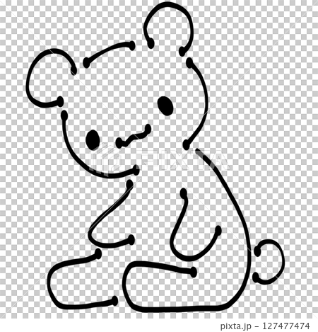 シンプルなクマ 127477474