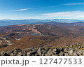 八ヶ岳 蓼科山 山頂より 紅葉の白樺湖・御嶽山・北アルプスを望む 127477533