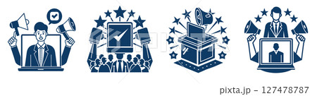 democracy campaigns template set, order liberty law progress 127478787
