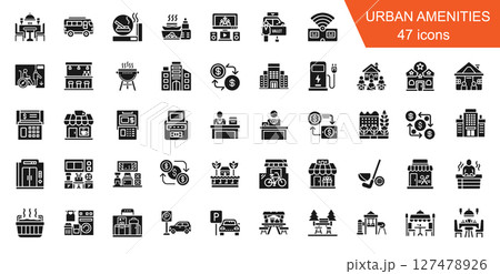 urban amenities modern city infrastructure, comfort convenience efficiency safety urban amenities modern city infrastructure, comfort convenience efficiency safety 127478926