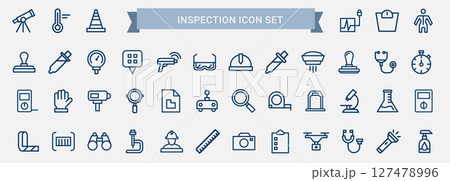 quality control inspection icons, checklist standard process procedure 127478996