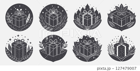 gift box presents ribbons bows, Valentine's Mother's Father's anniversary Day gift box presents ribbons bows, Valentine's Mother's Father's anniversary Day 127479007