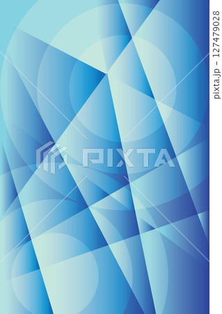 Geometric Abstract Shapes in Chromatic Blue Tone 127479028