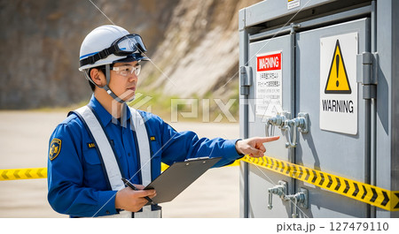 火薬類取扱保安責任者による安全確認 火薬類取扱保安責任者による安全確認 127479110