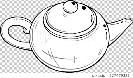 Teapot  isolated for Design and Decoration 127479321