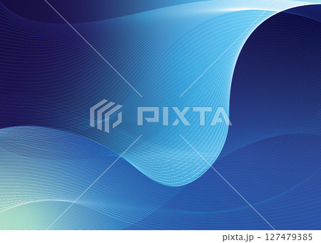 Abstract Blue Wave Design with Flowing Gradient and Soft Texture 127479385