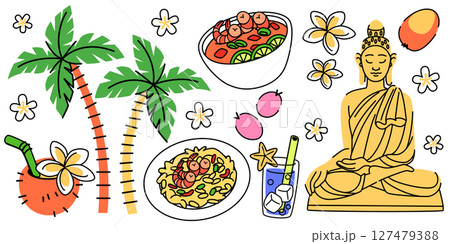 Thai doodle collection 127479388