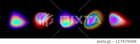 Vibrant gradient circle set with soft aura effects Vibrant gradient circle set with soft aura effects 127479406