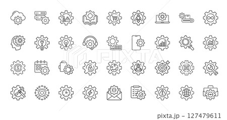 gears interlock symbols cloud computing server infrastructure manufacturing knowledge e-commerce innovation technology automation continuous processes 127479611