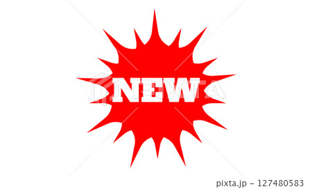 Sale or discount sticker, NEW shopping labels, red star icon with the inscription NEW, special offer price tag, wavy edge circle sticker for price, stickers burst star, NEW sales promotion bubble Sale or discount sticker, NEW shopping labels, red star icon with the inscription NEW, special offer price tag, wavy edge circle sticker for price, stickers burst star, NEW sales promotion bubble 127480583