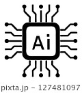 Modern design icon representing artificial intelligence technology symbol 127481097