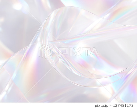 透明感あふれる虹色のアブストラクト背景 127481172