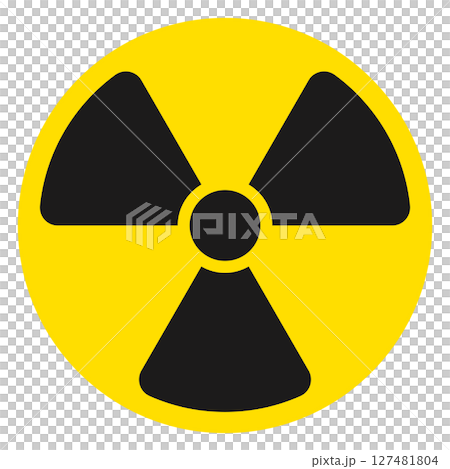放射能標識のベクター素材 127481804