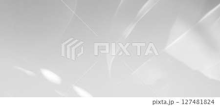 Abstract shadow drop on white wall background overlay mockup effect 127481824