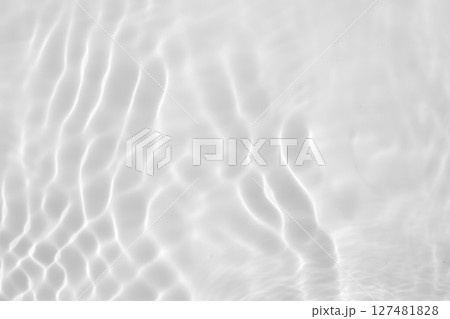 Abstract white transparent water shadow surface texture natural ripple background 127481828