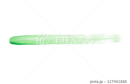 Green brush stroke isolated on white background 127481888