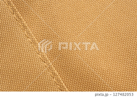 Brown linen canvas fabric texture background 127482053