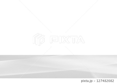 Empty white table top with shadow isolated on white background for montage product display 127482082