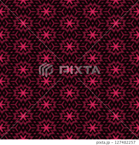 Seamless texture of fabric flower ornament 127482257