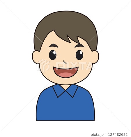 作業服を着た男性のシンプルなイラスト 127482622