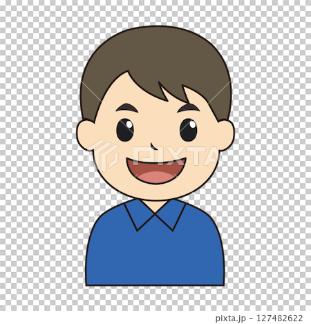作業服を着た男性のシンプルなイラスト 127482622