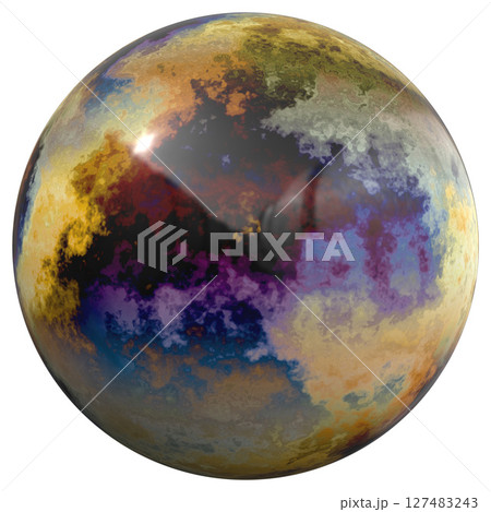Old and corroded aged weathered copper sphere isolated on white. Old and corroded aged weathered copper sphere isolated on white. 127483243