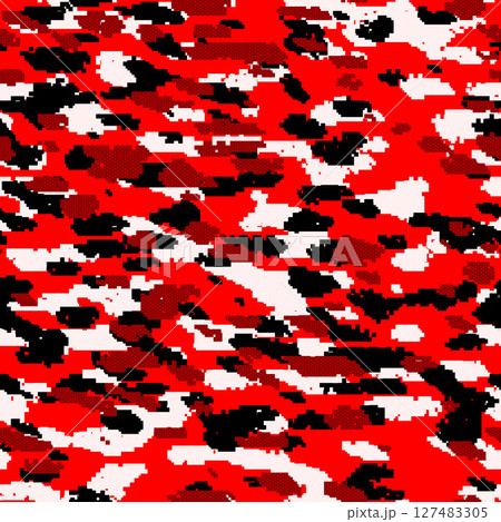 Seamless camouflage fabric texture. Hi-res (8000x8000) texture. 127483305