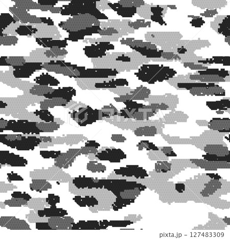 Seamless camouflage fabric texture. Hi-res (8000x8000) texture. 127483309