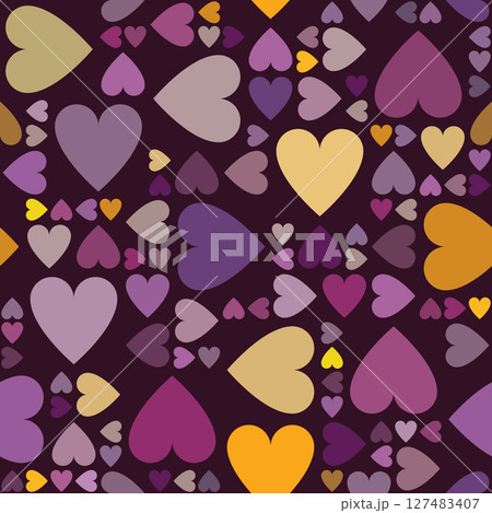 Heart pattern on sangria background in cozy hues Heart pattern on sangria background in cozy hues 127483407
