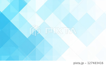 《AI画像》青と白の幾何学模様の背景素材 127483416