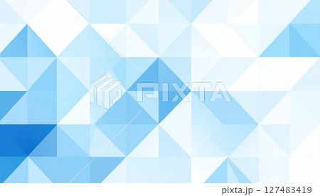 《AI画像》青と白の幾何学模様の背景素材 127483419
