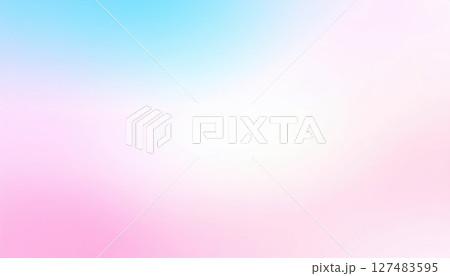 《AI画像》水色とピンク色のメルヘンな背景素材 127483595