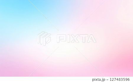 《AI画像》水色とピンク色のメルヘンな背景素材 127483596