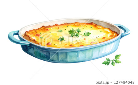 グラタンの水彩イラスト 127484048