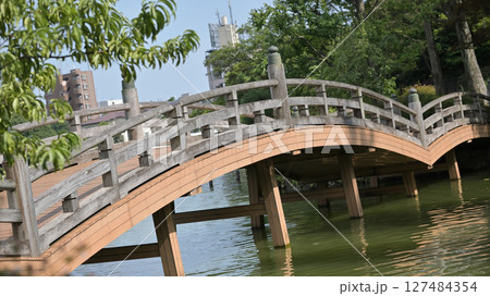 洗足池公園の池月橋 洗足池公園の池月橋 127484354