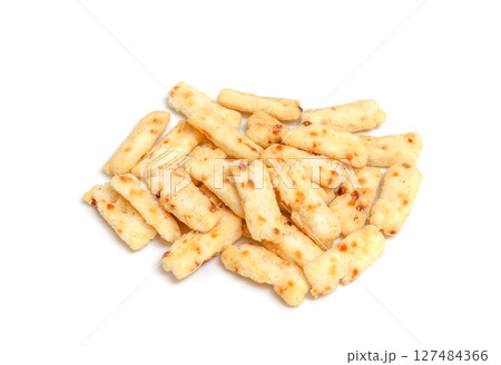 わさび味のピリ辛おかき【白背景・切り抜き】 127484366
